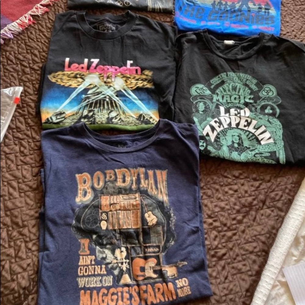 Led Zeppelin Lot of 4 Vintage Tee Shirts Sizes XL